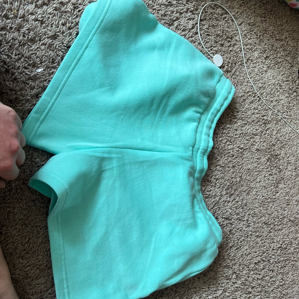 Aqua Mint Drawstring Lounge Shorts - Picture 3 of 3
